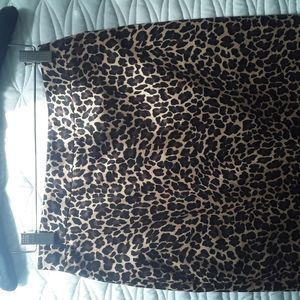 J. Crew leopard print pencil skirt